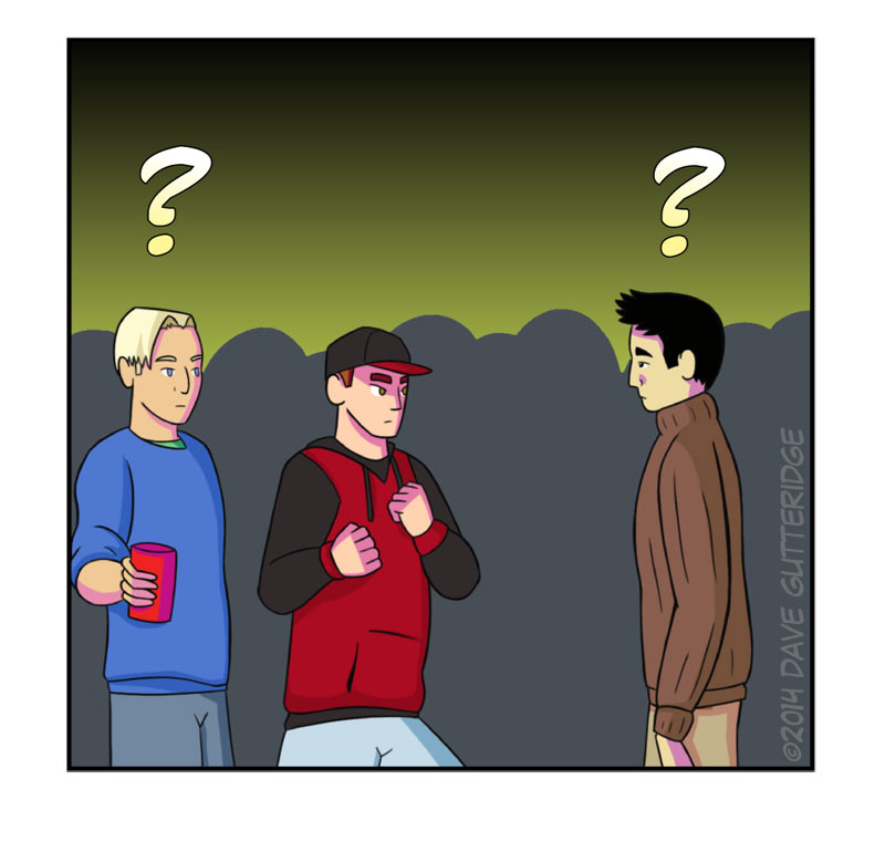 Panel 7 of a comic about a bar fight in Japan.