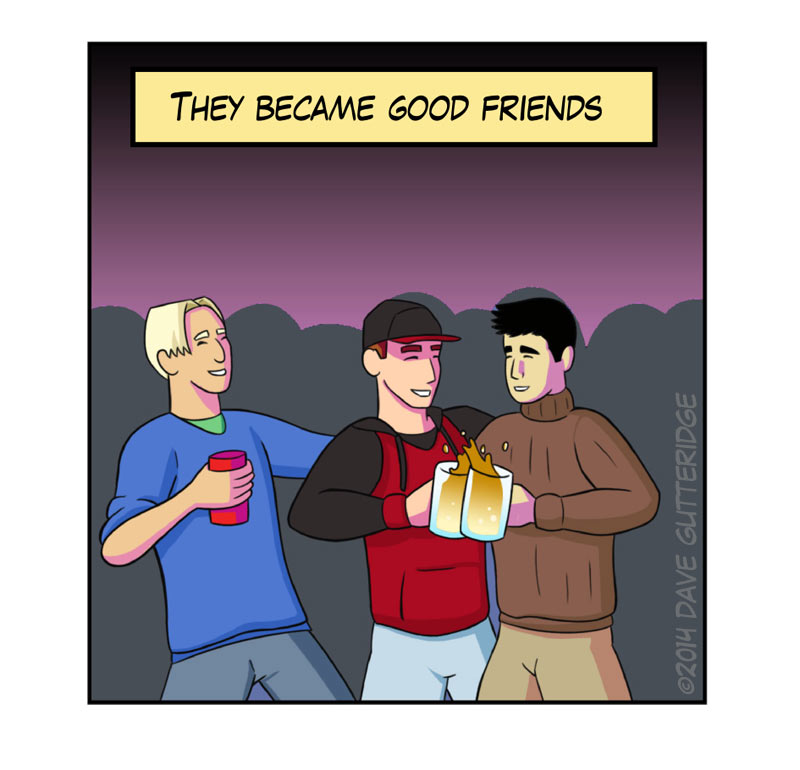 Panel 8 of a comic about a bar fight in Japan.